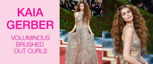 Met Gala 2022- Kaia Gerber: Brushed Out Curls